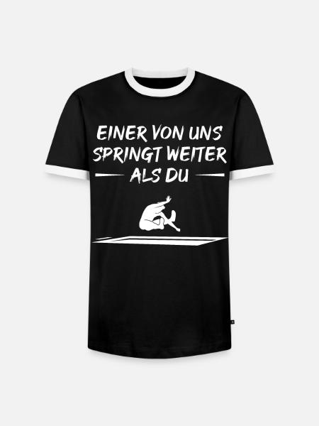 Long Jump Challenger Elite - Gift - Men's Ringer Shirt - black/white