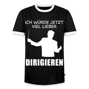 Je préfère de loin conduire maintenant - Cadeau - T-shirt contrasté Homme - noir/blanc - Devant - AI Model Female 172 light (172cm) & AI Model Male 178 light (178cm)