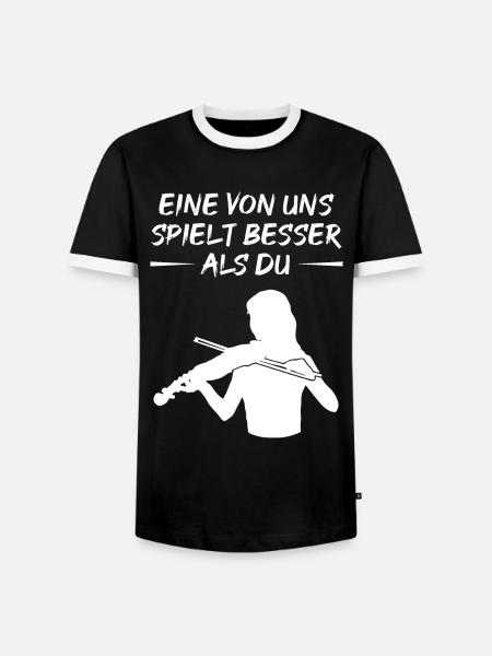 Virtuoso Violinist Can Gift - Men's Ringer Shirt - black/white