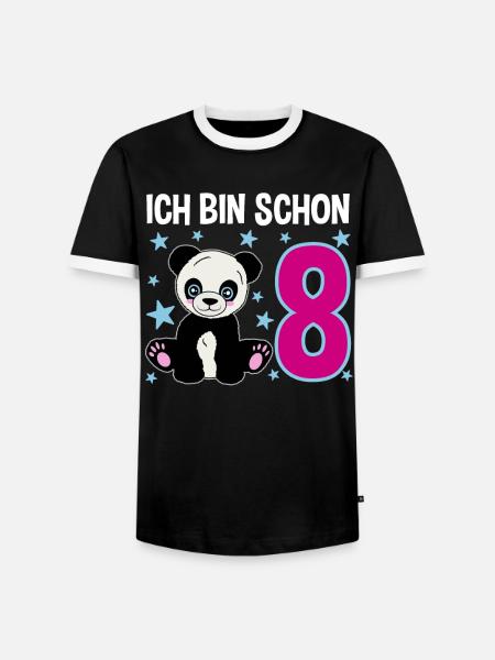 Eight Years – Panda Strong Day - Men's Ringer Shirt - black/white