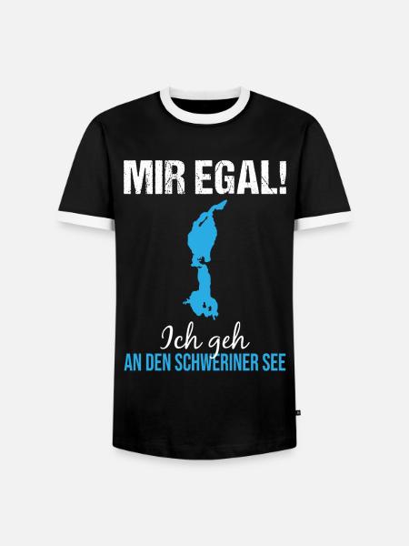 Lake Schwerin is calling - Men's Ringer Shirt - black/white