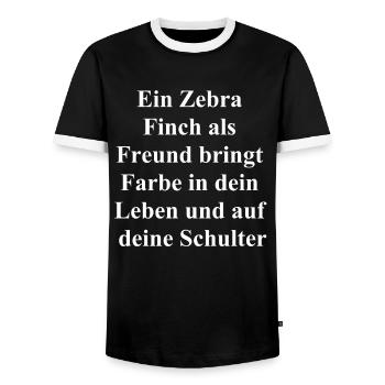 Cadeau personnalisé de diamant mandarin - T-shirt contrasté Homme - noir/blanc - Devant - AI Model Female 172 light (172cm) & AI Model Male 178 light (178cm)