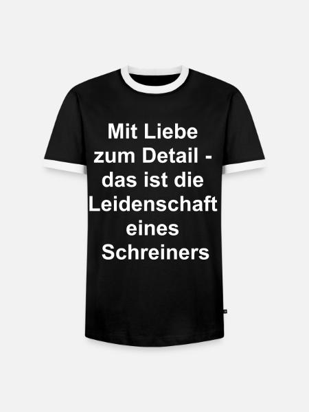 Geschenk aus Holz - Männer Kontrast-T-Shirt - Schwarz/Weiß