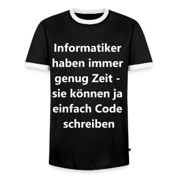 Geschenk für Nerds - Männer Kontrast-T-Shirt - Schwarz/Weiß - Vorne - AI Model Female 172 light (172cm) & AI Model Male 178 light (178cm)