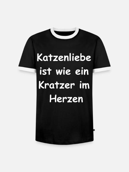 Katzengeschenk - Männer Kontrast-T-Shirt - Schwarz/Weiß