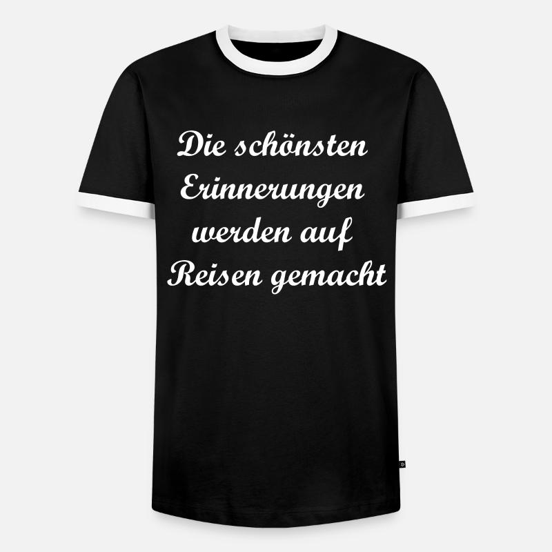 Reise-Erinnerungs-Geschenk - Männer Kontrast-T-Shirt - Schwarz/Weiß