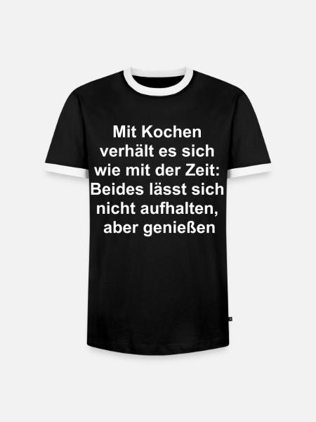 Gift of time - Men's Ringer Shirt - black/white