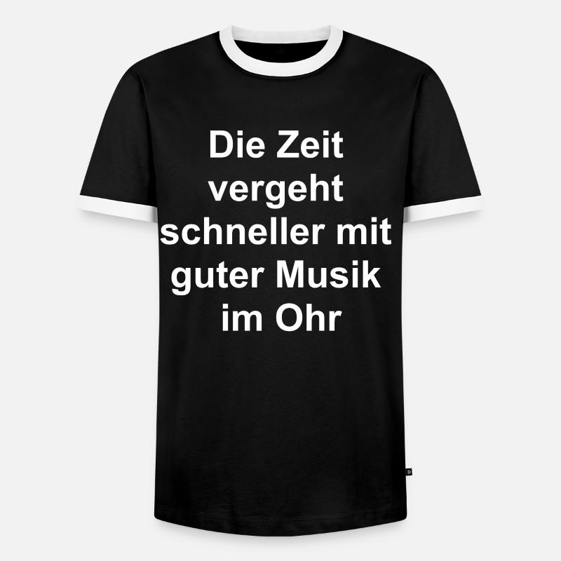 Personalized gift - Men's Ringer Shirt - black/white