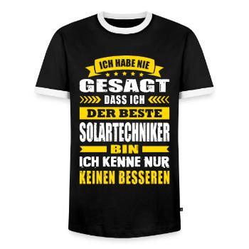 Ich Habe Nie Gesagt Der Beste Solartechniker - Männer Kontrast-T-Shirt - Schwarz/Weiß - Vorne - AI Model Female 172 light (172cm) & AI Model Male 178 light (178cm)