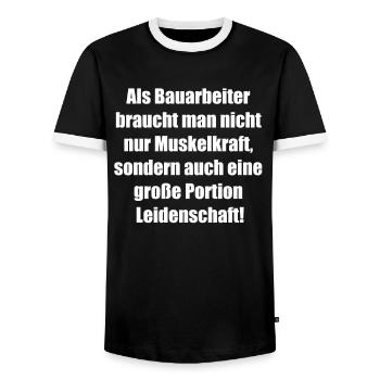 Cadeau pour les travailleurs de la construction - T-shirt contrasté Homme - noir/blanc - Devant - AI Model Female 172 light (172cm) & AI Model Male 178 light (178cm)