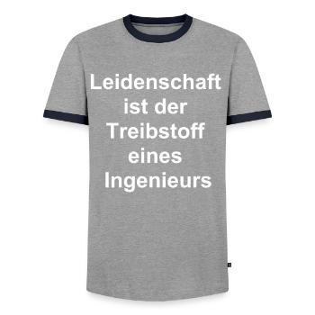 Ingenieur-Geschenk - Männer Kontrast-T-Shirt - Grau/Navy  - Vorne - AI Model Female 172 light (172cm) & AI Model Male 178 light (178cm)