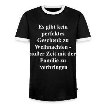 Bonheur domestique - T-shirt contrasté Homme - noir/blanc - Devant - AI Model Female 172 light (172cm) & AI Model Male 178 light (178cm)
