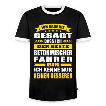 Der Beste Betonmischerfahrer LKW-Fahrer Trucker - Männer Kontrast-T-Shirt - Schwarz/Weiß - Vorne - AI Model Female 172 light (172cm) & AI Model Male 178 light (178cm)