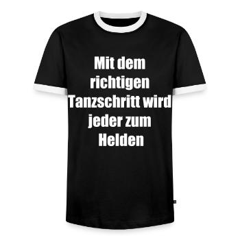 Heldenhafter Tanz Geschenk - Männer Kontrast-T-Shirt - Schwarz/Weiß - Vorne - AI Model Female 172 light (172cm) & AI Model Male 178 light (178cm)