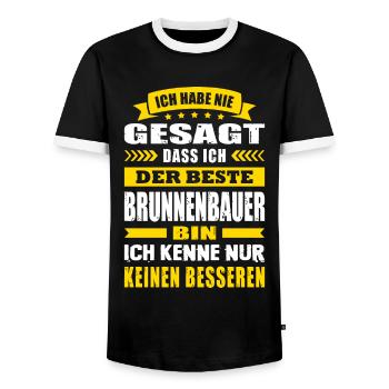 Ich Habe Nie Gesagt Der Beste Brunnenbauer - Männer Kontrast-T-Shirt - Schwarz/Weiß - Vorne - AI Model Female 172 light (172cm) & AI Model Male 178 light (178cm)