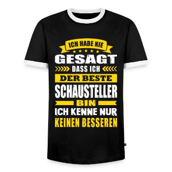 Ich Habe Nie Gesagt Der Beste Schausteller - Männer Kontrast-T-Shirt - Schwarz/Weiß - Vorne - AI Model Female 172 light (172cm) & AI Model Male 178 light (178cm)
