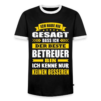 Ich Habe Nie Gesagt Der Beste Betreuer Pflege - Männer Kontrast-T-Shirt - Schwarz/Weiß - Vorne - AI Model Female 172 light (172cm) & AI Model Male 178 light (178cm)