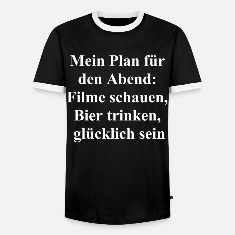 Geschenkidee Filmabend - Männer Kontrast-T-Shirt - Schwarz/Weiß