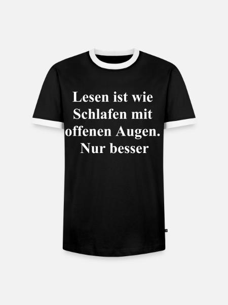 Geschenkidee für Lesefreunde - Männer Kontrast-T-Shirt - Schwarz/Weiß