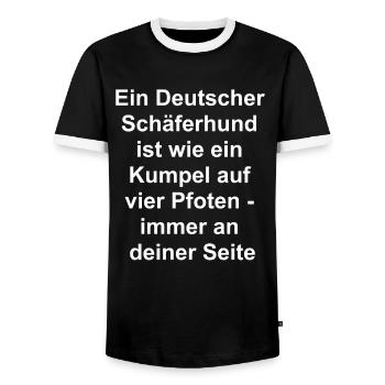 My Best Buddy Gift - Men's Ringer Shirt - black/white - Front - AI Model Female 172 light (172cm) & AI Model Male 178 light (178cm)