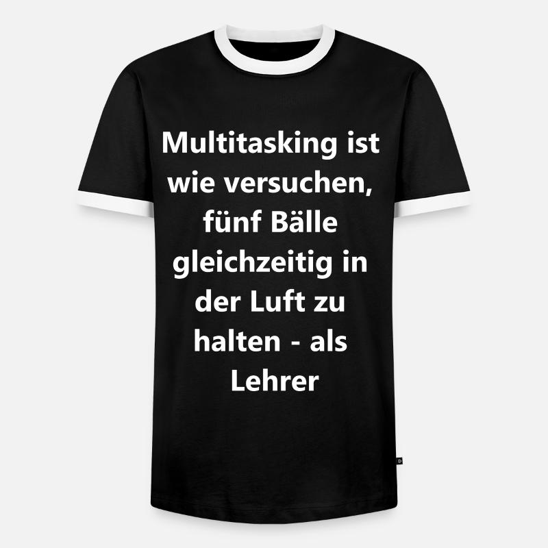 Lehrergeschenk - Männer Kontrast-T-Shirt - Schwarz/Weiß