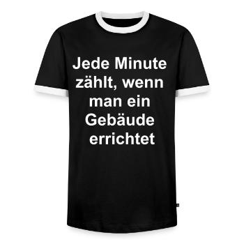 Cadeau pour les travailleurs de la construction - T-shirt contrasté Homme - noir/blanc - Devant - AI Model Female 172 light (172cm) & AI Model Male 178 light (178cm)