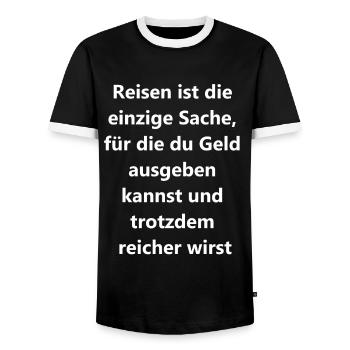 Bon - T-shirt contrasté Homme - noir/blanc - Devant - AI Model Female 172 light (172cm) & AI Model Male 178 light (178cm)