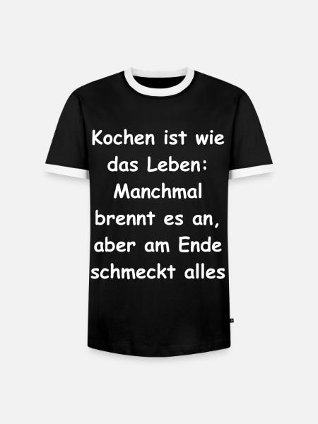 Cooking Pleasure Gift - Men's Ringer Shirt - black/white