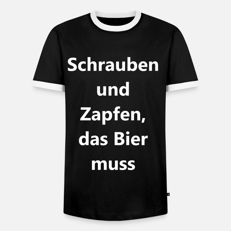 Personalized Workshop Gift - Men's Ringer Shirt - black/white