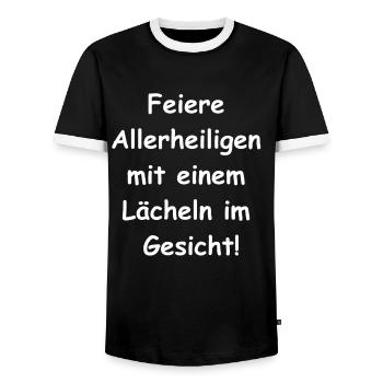 Cadeau sacré et amusant - T-shirt contrasté Homme - noir/blanc - Devant - AI Model Female 172 light (172cm) & AI Model Male 178 light (178cm)