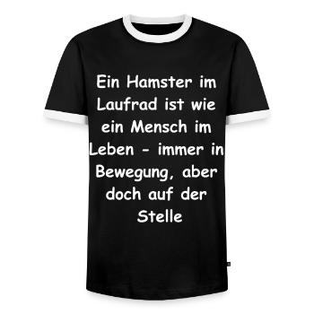 Das perfekte Geschenk für alle Hamsterliebhaber - Männer Kontrast-T-Shirt - Schwarz/Weiß - Vorne - AI Model Female 172 light (172cm) & AI Model Male 178 light (178cm)