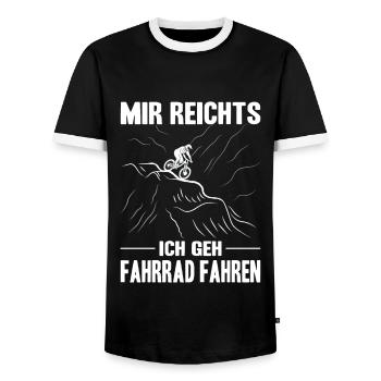 Mir Reichts Ich Geh Fahrrad Fahren Mountainbike - Männer Kontrast-T-Shirt - Schwarz/Weiß - Vorne - AI Model Female 172 light (172cm) & AI Model Male 178 light (178cm)