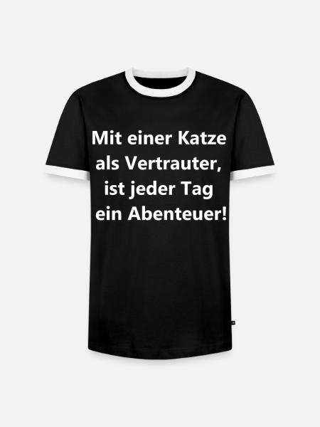 Cat Adventure - Men's Ringer Shirt - black/white