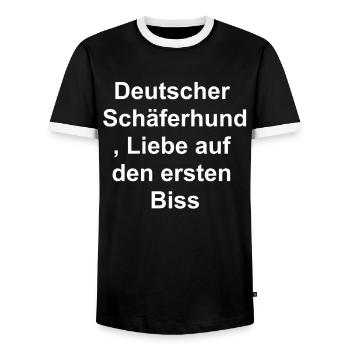 Geschenk für Hundefans - Männer Kontrast-T-Shirt - Schwarz/Weiß - Vorne - AI Model Female 172 light (172cm) & AI Model Male 178 light (178cm)
