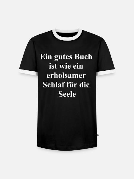 Geschenk für Leseratten - Männer Kontrast-T-Shirt - Schwarz/Weiß