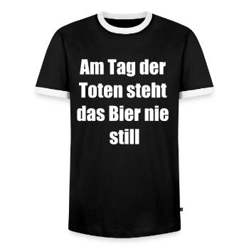 Allerseelen Geschenk - Männer Kontrast-T-Shirt - Schwarz/Weiß - Vorne - AI Model Female 172 light (172cm) & AI Model Male 178 light (178cm)