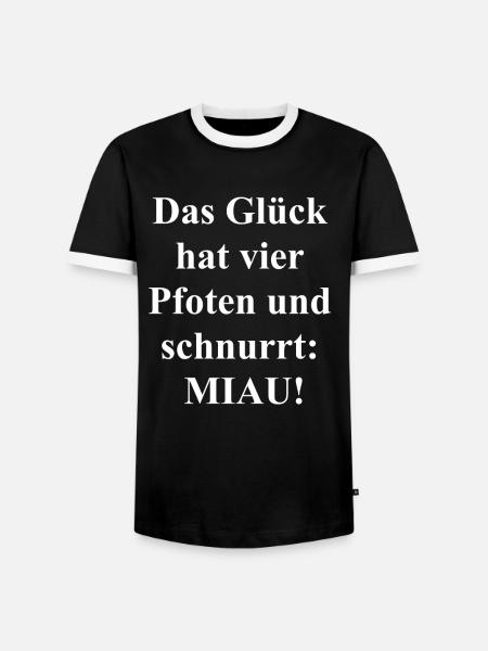 Katzenpfoten-Geschenk - Männer Kontrast-T-Shirt - Schwarz/Weiß