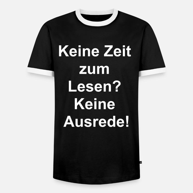 Lesezeit Geschenk - Männer Kontrast-T-Shirt - Schwarz/Weiß