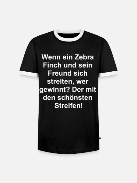 Gestreifte Freunde Geschenk - Männer Kontrast-T-Shirt - Schwarz/Weiß