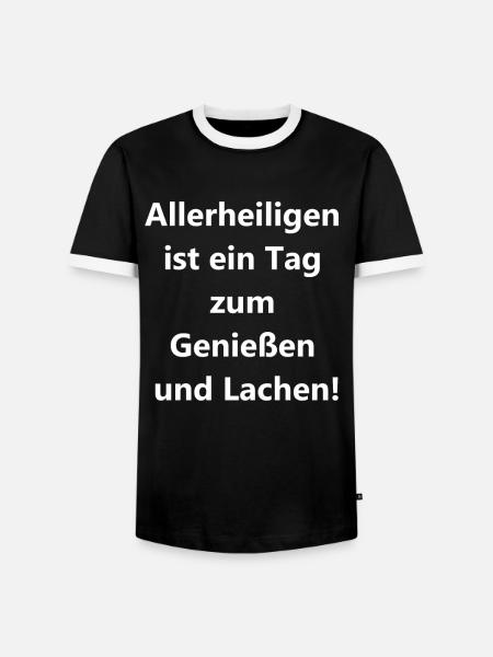 Fröhliches Allerheiligen Geschenk - Männer Kontrast-T-Shirt - Schwarz/Weiß