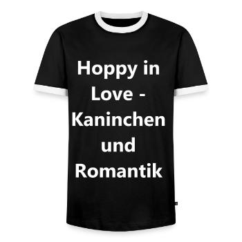 Love Bunny Gift - Men's Ringer Shirt - black/white - Front - AI Model Female 172 light (172cm) & AI Model Male 178 light (178cm)