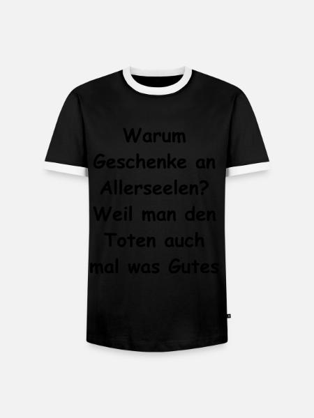 All Souls' Day Gift - Men's Ringer Shirt - black/white