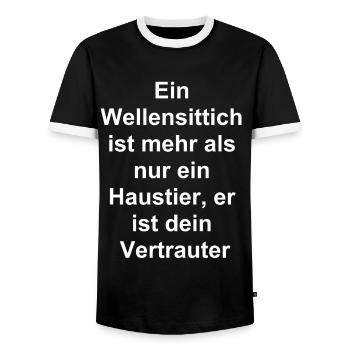Cadeau personnalisé pour les amoureux des animaux - T-shirt contrasté Homme - noir/blanc - Devant - AI Model Female 172 light (172cm) & AI Model Male 178 light (178cm)
