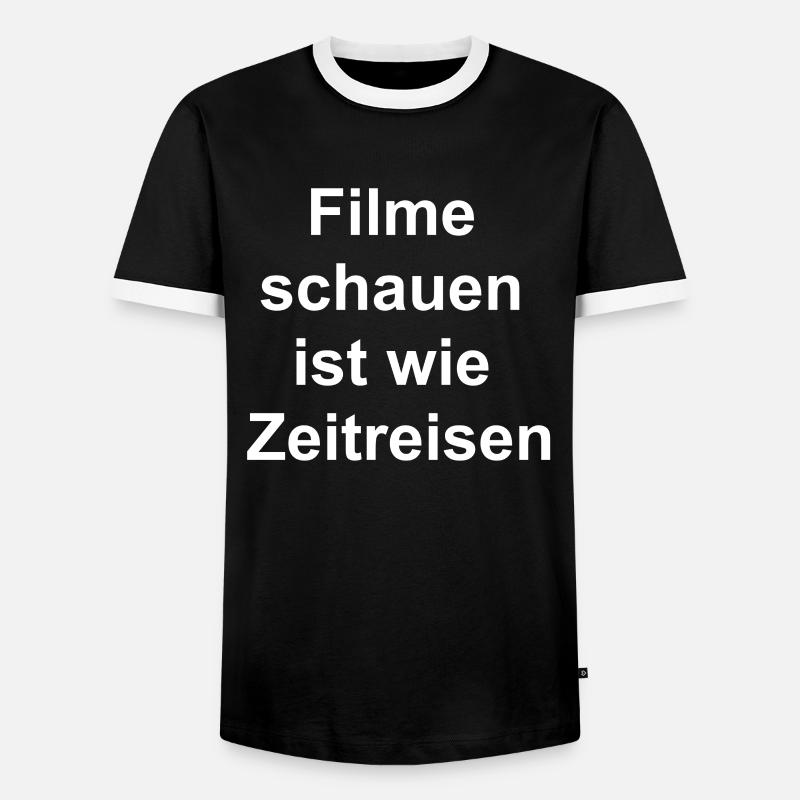 CineTime Gift - Men's Ringer Shirt - black/white