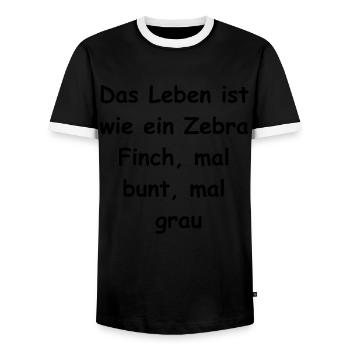 Colourful gifts for bird lovers - Men's Ringer Shirt - black/white - Front - AI Model Female 172 light (172cm) & AI Model Male 178 light (178cm)