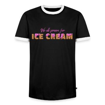 Niedliches Design mit einem Faultier für Mädchen - Männer Kontrast-T-Shirt - Schwarz/Weiß - Vorne - AI Model Female 172 light (172cm) & AI Model Male 178 light (178cm)