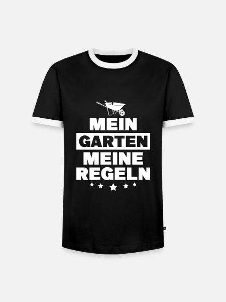 Schrebergarten Gartenbau Gärtner - Männer Kontrast-T-Shirt - Schwarz/Weiß