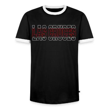 Las Cruces New Mexico Wanderstadt Beliebter Ort - Männer Kontrast-T-Shirt - Schwarz/Weiß - Vorne - AI Model Female 172 light (172cm) & AI Model Male 178 light (178cm)
