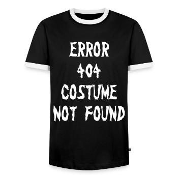 Erreur 404 Costume d’Halloween introuvable - T-shirt contrasté Homme - noir/blanc - Devant - AI Model Female 172 light (172cm) & AI Model Male 178 light (178cm)