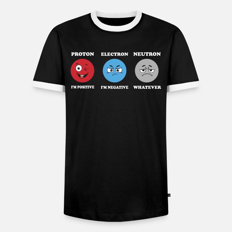 Protonelektronen -Neutron -Witze Science Physics - Männer Kontrast-T-Shirt - Schwarz/Weiß